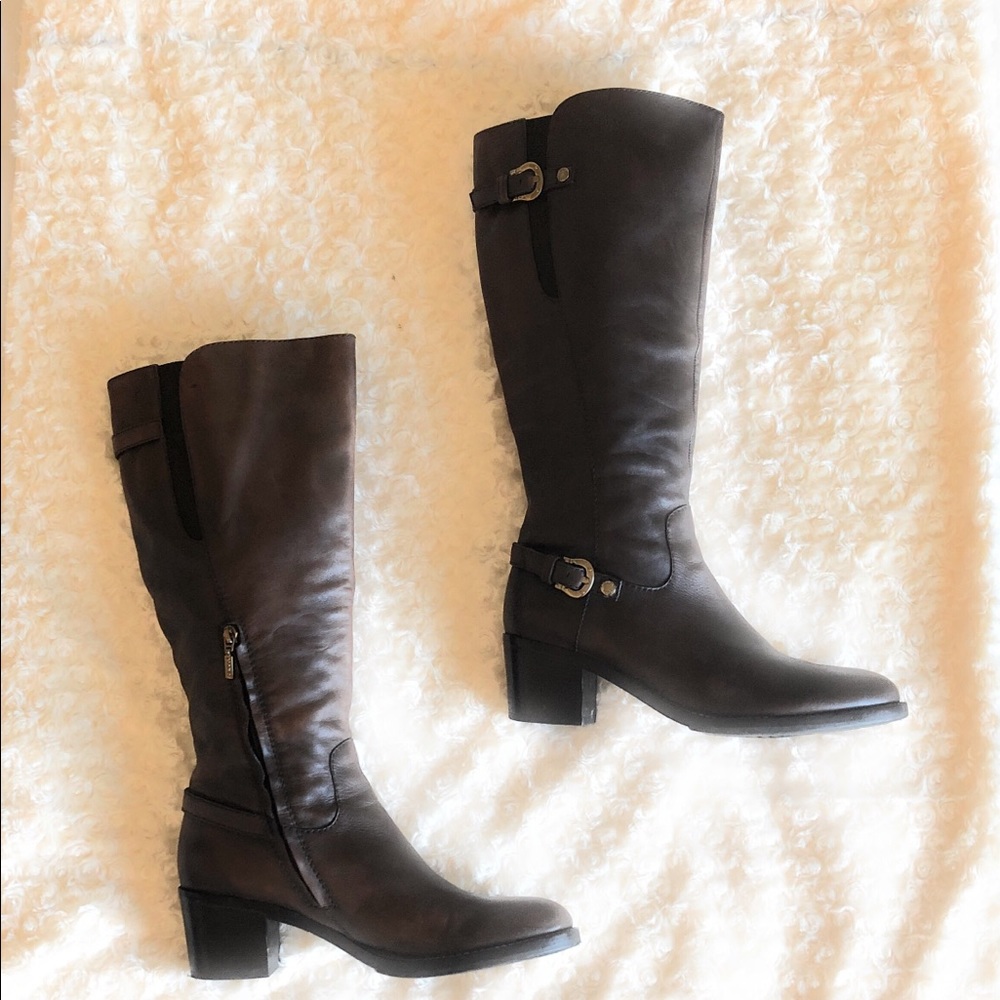 Geox Knee High Boots.  Size 42 Euro 11 US Brown
